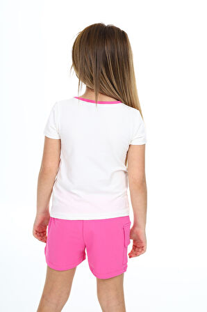 Toontoy Kız Çocuk Baskılı Şortlu Takım