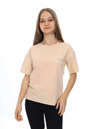 Toontoy Kız Çocuk Baskılı Tişört