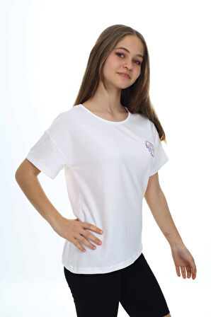 Toontoy Kız Çocuk Baskılı Tişört