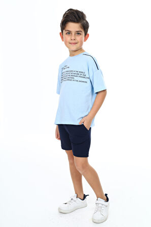 Toontoy Erkek Çocuk Baskılı Şortlu Takım