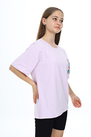 Toontoy Kız Çocuk Baskılı Tişört