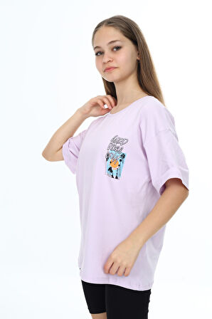 Toontoy Kız Çocuk Baskılı Tişört