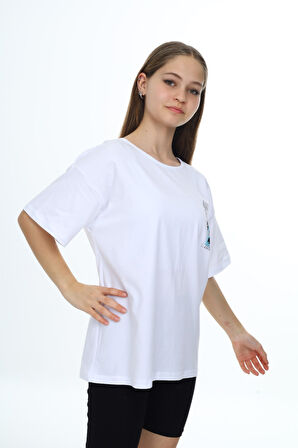 Toontoy Kız Çocuk Baskılı Tişört