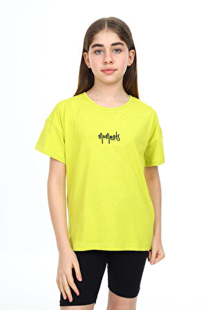 Toontoy Kız Çocuk Nakışlı Tişört