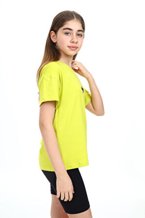 Toontoy Kız Çocuk Nakışlı Tişört