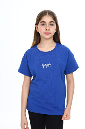 Toontoy Kız Çocuk Nakışlı Tişört