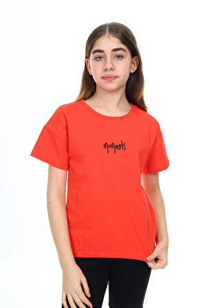 Toontoy Kız Çocuk Nakışlı Tişört