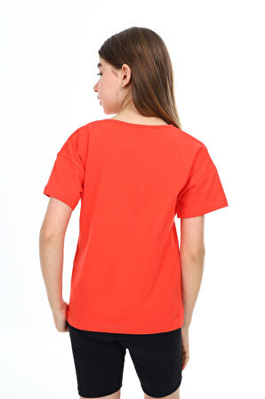 Toontoy Kız Çocuk Nakışlı Tişört