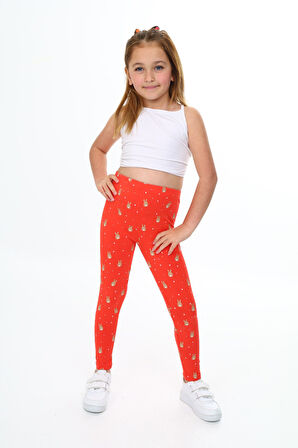 Toontoy Kız Çocuk Baskılı Tayt