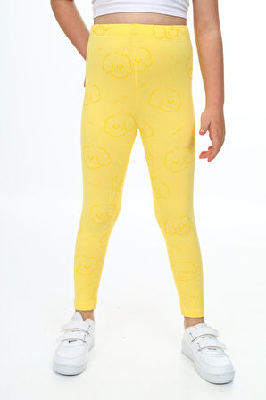 Toontoy Kız Çocuk Baskılı Tayt