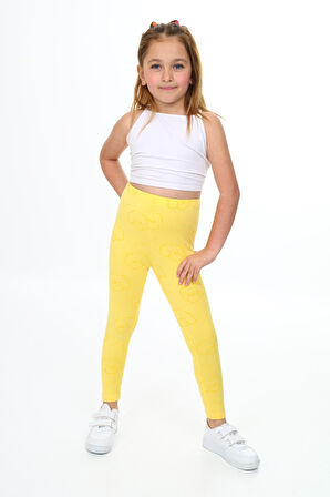 Toontoy Kız Çocuk Baskılı Tayt