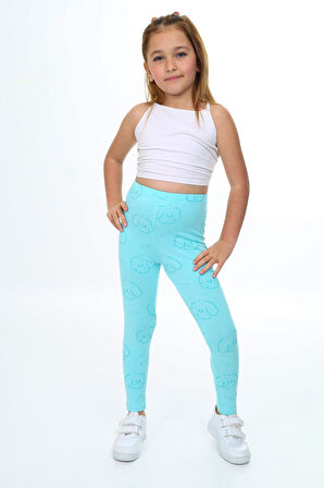 Toontoy Kız Çocuk Baskılı Tayt