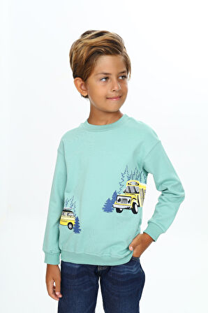 Toontoy Erkek Çocuk Baskılı Sweatshirt