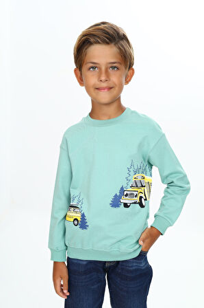 Toontoy Erkek Çocuk Baskılı Sweatshirt