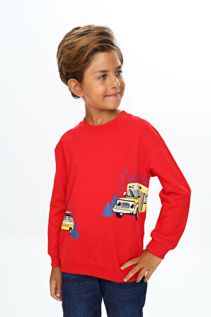 Toontoy Erkek Çocuk Baskılı Sweatshirt