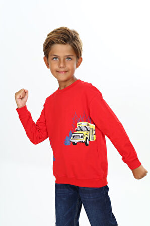 Toontoy Erkek Çocuk Baskılı Sweatshirt