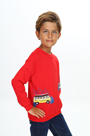 Toontoy Erkek Çocuk Baskılı Sweatshirt