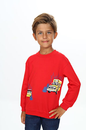 Toontoy Erkek Çocuk Baskılı Sweatshirt