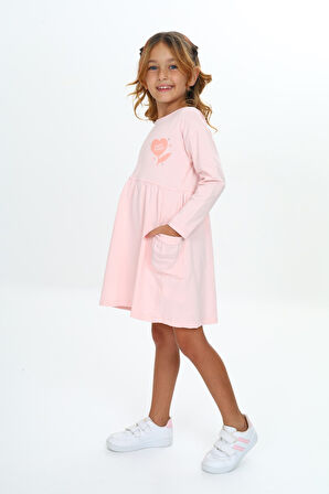 Toontoy Kız Çocuk Baskılı Elbise