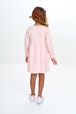 Toontoy Kız Çocuk Baskılı Elbise