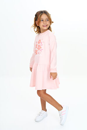 Toontoy Kız Çocuk Baskılı Elbise