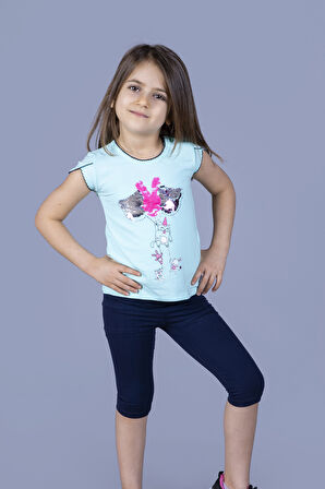 Toontoy Kız Çocuk Çevirmeli Pullu Takım