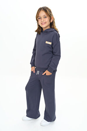 Toontoy Kız Çocuk Kapüşonlu Eşofman Takım