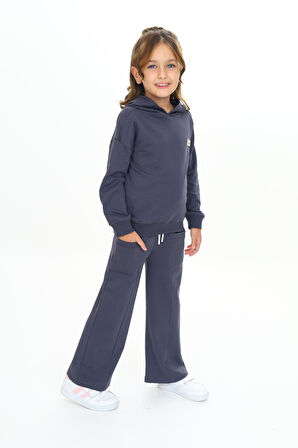 Toontoy Kız Çocuk Kapüşonlu Eşofman Takım