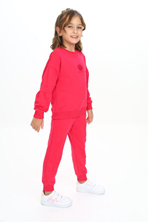 Toontoy Kız Çocuk Nakışlı Eşofman Takım