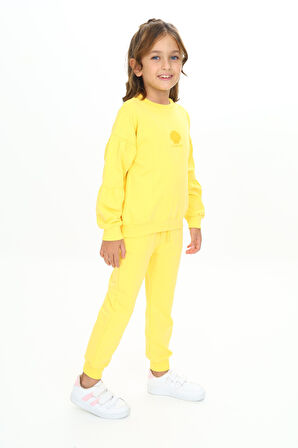 Toontoy Kız Çocuk Nakışlı Eşofman Takım