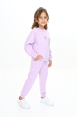 Toontoy Kız Çocuk Nakışlı Eşofman Takım