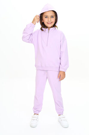 Toontoy Kız Çocuk Kapüşonlu Eşofman Takım