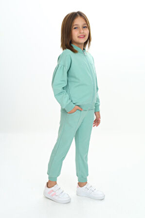 Toontoy Kız Çocuk Nakışlı Eşofman Takım