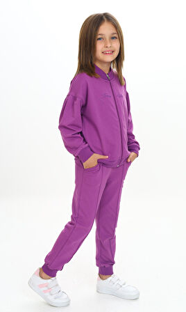 Toontoy Kız Çocuk Nakışlı Eşofman Takım