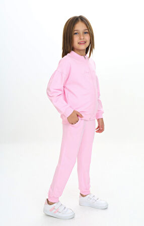 Toontoy Kız Çocuk Nakışlı Eşofman Takım