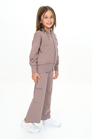 Toontoy Kız Çocuk Kapüşonlu Eşofman Takım