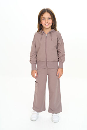 Toontoy Kız Çocuk Kapüşonlu Eşofman Takım