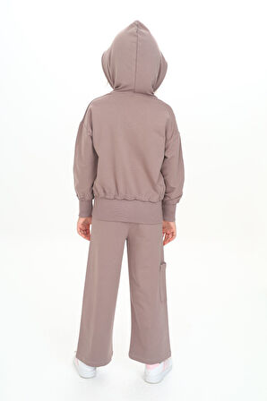 Toontoy Kız Çocuk Kapüşonlu Eşofman Takım