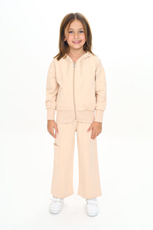 Toontoy Kız Çocuk Kapüşonlu Eşofman Takım