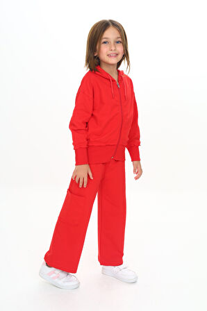 Toontoy Kız Çocuk Kapüşonlu Eşofman Takım