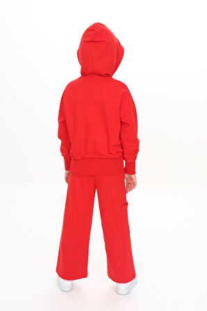 Toontoy Kız Çocuk Kapüşonlu Eşofman Takım