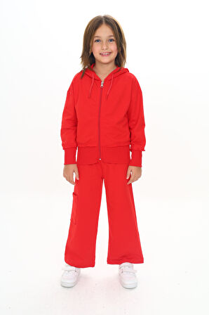 Toontoy Kız Çocuk Kapüşonlu Eşofman Takım