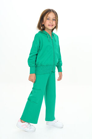 Toontoy Kız Çocuk Kapüşonlu Eşofman Takım