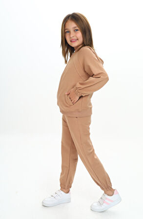 Toontoy Kız Çocuk Kapüşonlu Eşofman Takım