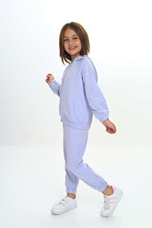 Toontoy Kız Çocuk Kapüşonlu Eşofman Takım