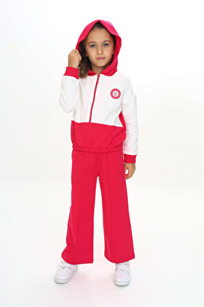 Toontoy Kız Çocuk Kapüşonlu Eşofman Takım