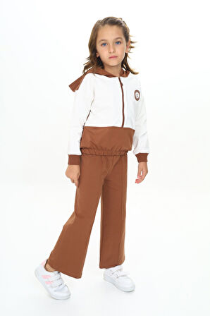 Toontoy Kız Çocuk Kapüşonlu Eşofman Takım