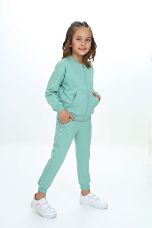 Toontoy Kız Çocuk Nakışlı Eşofman Takım