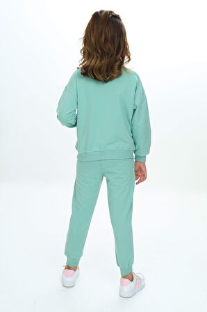 Toontoy Kız Çocuk Nakışlı Eşofman Takım