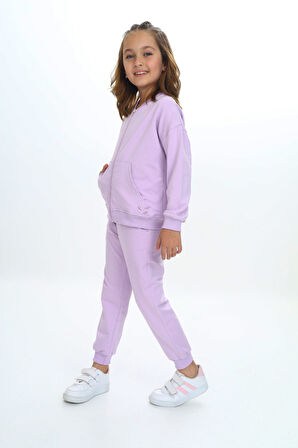 Toontoy Kız Çocuk Nakışlı Eşofman Takım